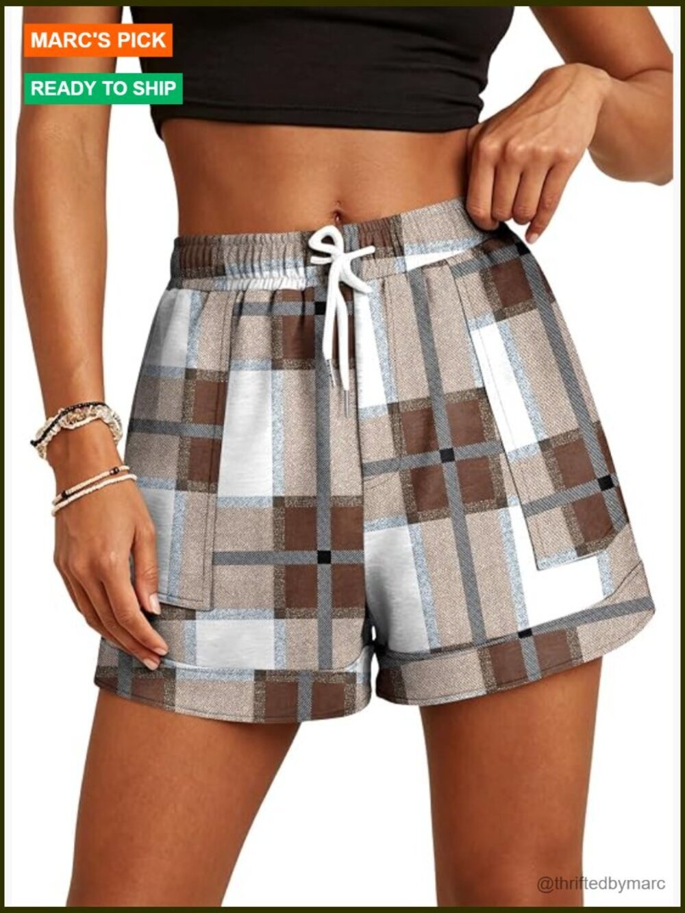 Elastic Waisted High Rise Lounge Shorts Summer Casual Beach Vacation